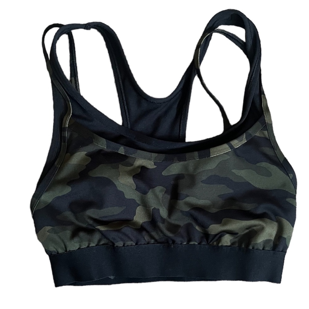 NWOT VS PINK Active Sports Bra CAMO Bralette Crop Top S